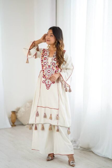 Peplum set collection Embroidery thread work with original mirror work